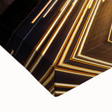 Large art of Minneapolis landscape in black and white on stretched canvas, suitable for bedroom wall decor.