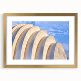 Abstract art print of Kansas City skyline in muted blue and gray tones on a textured, extra large canvas.