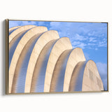 Framed canvas depicting a vintage-style Kansas City landscape in muted gold and black tones, suitable for bedroom wall art.