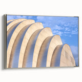 Vintage landscape art painting of Kansas City on framed canvas with a palette of black and colorful hues.