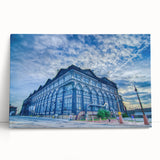 Black and white stretched canvas of St. Louis skyline, ideal for kitchen wall art or bedroom ambiance.