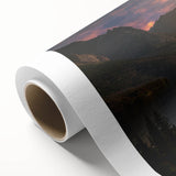 Art deco poster of Montana Glacier in pastel shades on rolled canvas, ideal for nursery wall art.