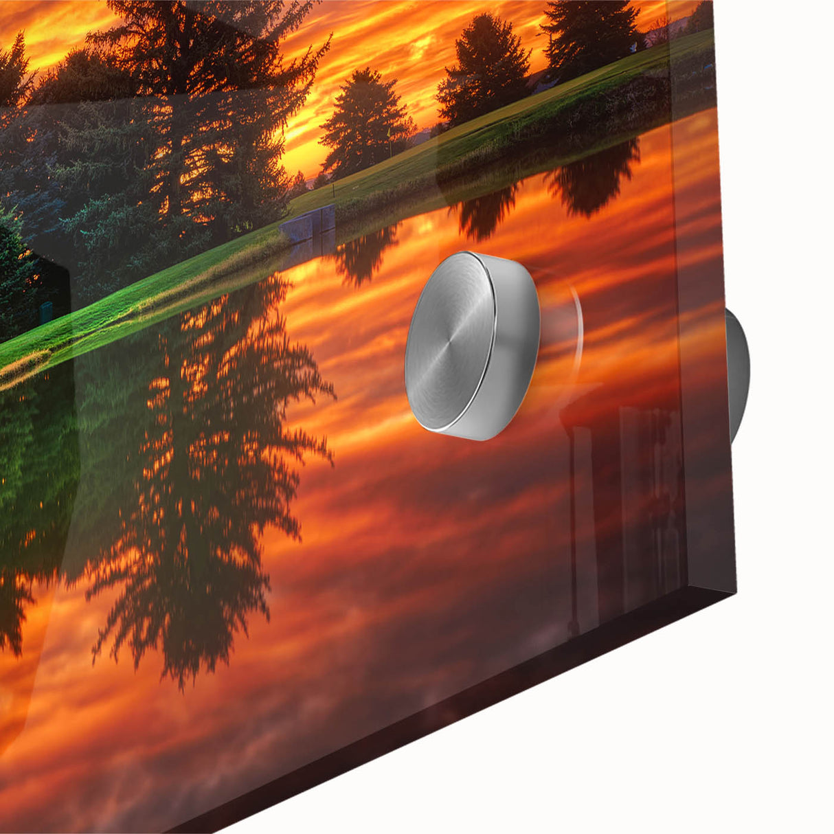 Large abstract wall art depicting Nebraska scenery in muted earth tones on acrylic glass, ideal for dining room decor.