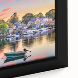 Large framed canvas featuring a textured depiction of a New Hampshire landscape in black with colorful accents.