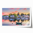 Rolled print depicting New Hampshire scenery with vibrant green and blue tones, suitable as art wall dining room decor.