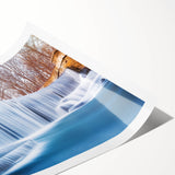 Extra large wall art featuring line art flowers in black and white, rolled print, ideal for large living room decor.