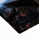 Large art of a black and white New Jersey landscape on stretched canvas, suitable for bedroom wall decor.