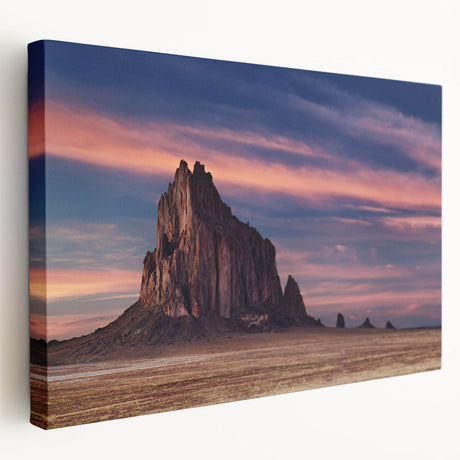 Large art print of White Sands, New Mexico on stretched canvas, featuring soft blue and white tones.