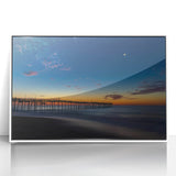 Art deco poster of Cape Hatteras with soft pastel colors on a white framed acrylic, suitable for nursery wall art.