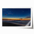 Extra large rolled print of Cape Hatteras with muted gray and blue tones, ideal for dining room or bathroom wall art.