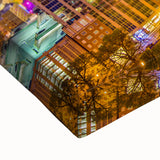 Black and white landscape art painting of Charlotte skyline on large stretched canvas, suitable for bedroom wall.