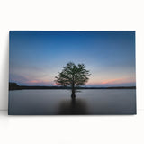 Black and white photograph of Durham, North Carolina skyline on stretched canvas.