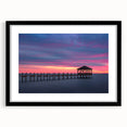 Abstract art print of the North Carolina Outer Banks in vibrant, colorful hues on a large framed canvas.