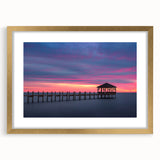 Extra large abstract art print of the Outer Banks, featuring textured waves in muted blue and gray tones on a framed canvas.