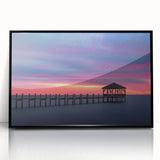 Large abstract wall art depicting the Outer Banks in North Carolina.