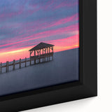 Extra large framed canvas featuring a textured depiction of the Outer Banks in North Carolina.