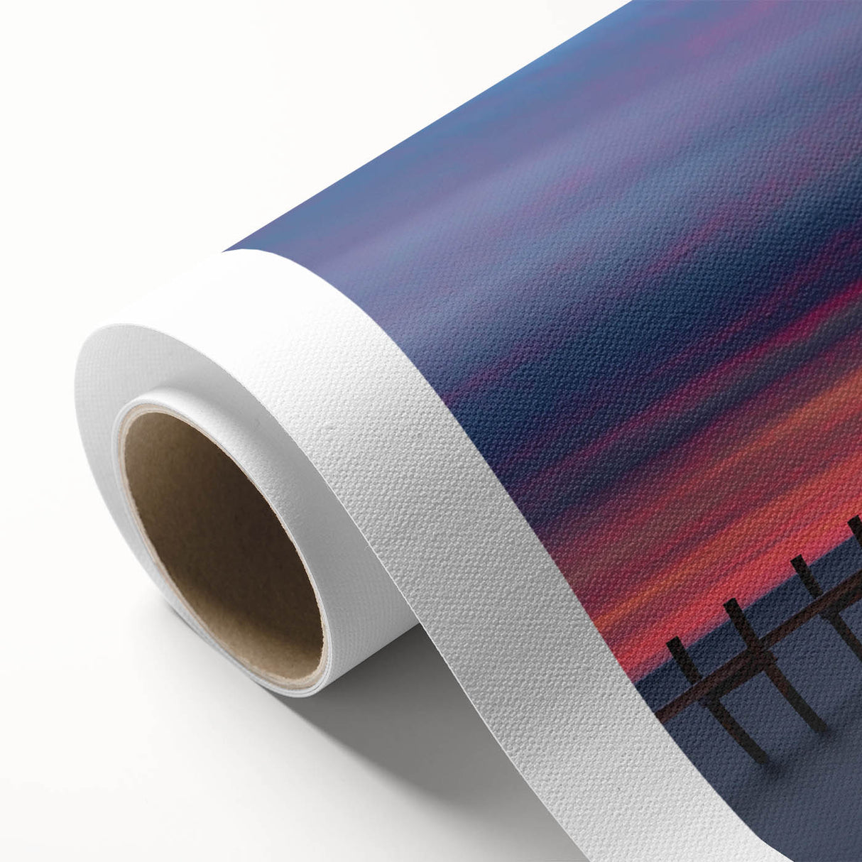 Art deco poster of Outer Banks scenery in pastel shades on rolled canvas, ideal for nursery wall art.