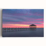 Black and white photograph of the Outer Banks on stretched canvas, ideal for kitchen wall art.