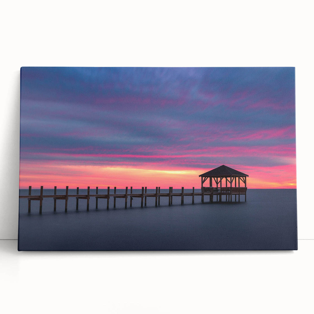 Black and white photograph of the Outer Banks on stretched canvas, ideal for kitchen wall art or bedroom ambiance.