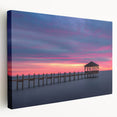 Large canvas print of the Outer Banks, North Carolina, featuring serene blue and green tones, suitable for kitchen wall art.