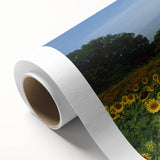 Art Deco poster of Raleigh skyline in pastel shades on rolled canvas, ideal for nursery wall art.