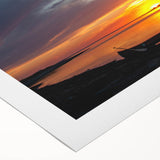 Art deco poster of North Dakota scenery on rolled canvas, featuring muted earth tones, ideal for dining room wall art.