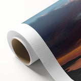 Art deco poster of North Dakota scenery in soft pastel colors on rolled canvas, ideal for nursery wall art.