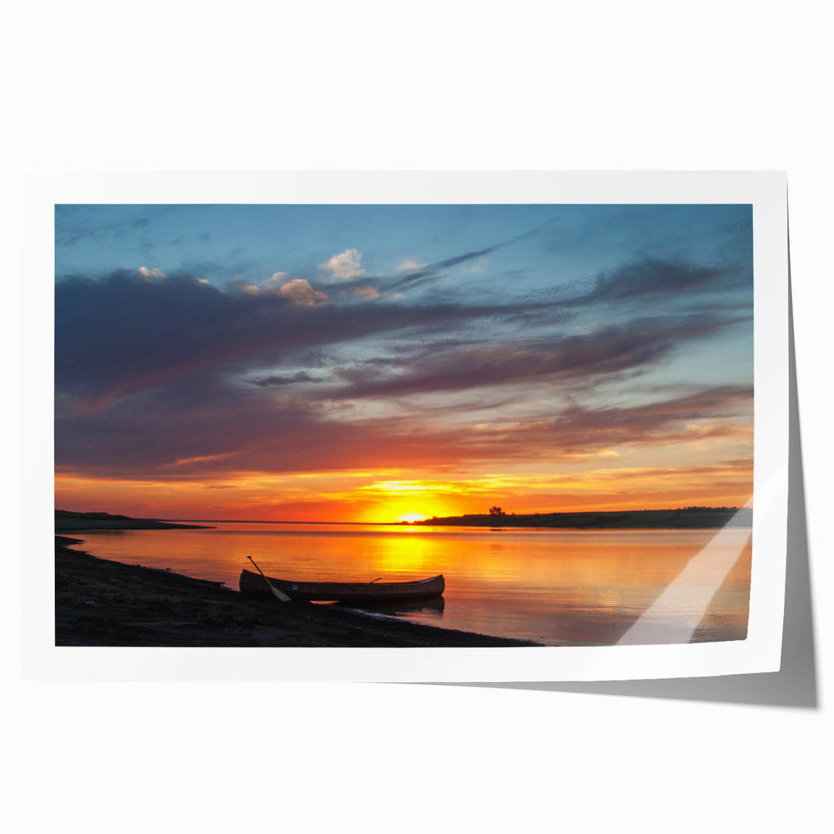 Extra large rolled print of North Dakota scenery with muted earth tones, ideal for art wall dining room.