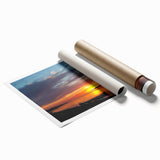 Extra large rolled print of North Dakota scenery with vibrant floral elements, ideal for classy bathroom wall art.