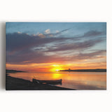 Black and white photograph of North Dakota scenery on stretched canvas, ideal for kitchen wall art.
