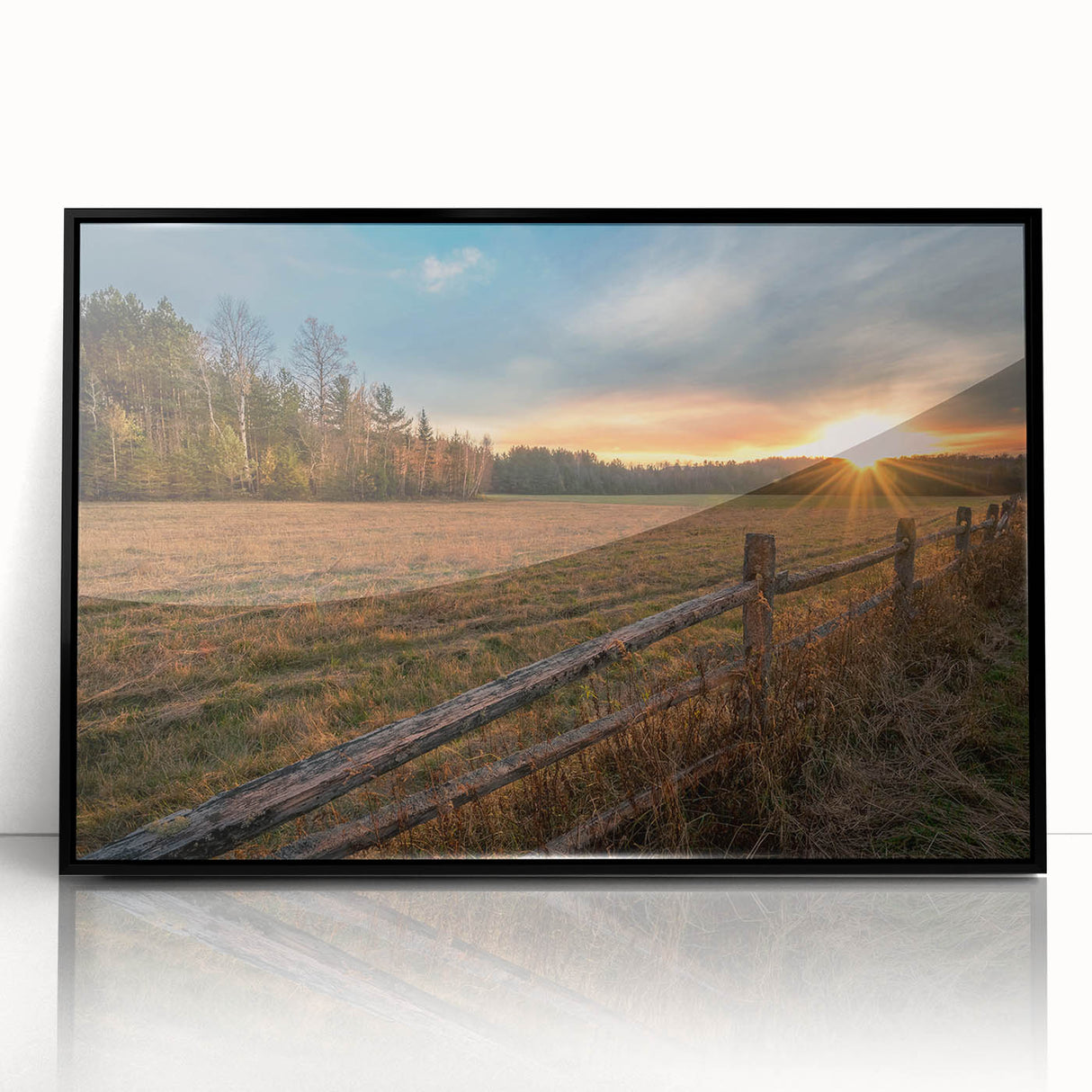 Framed acrylic print of a large abstract depiction of the Adirondacks in muted earth tones, ideal for modern art wall decor.