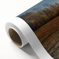 Art deco poster of Adirondacks scenery in pastel shades on rolled canvas, ideal for nursery wall art.