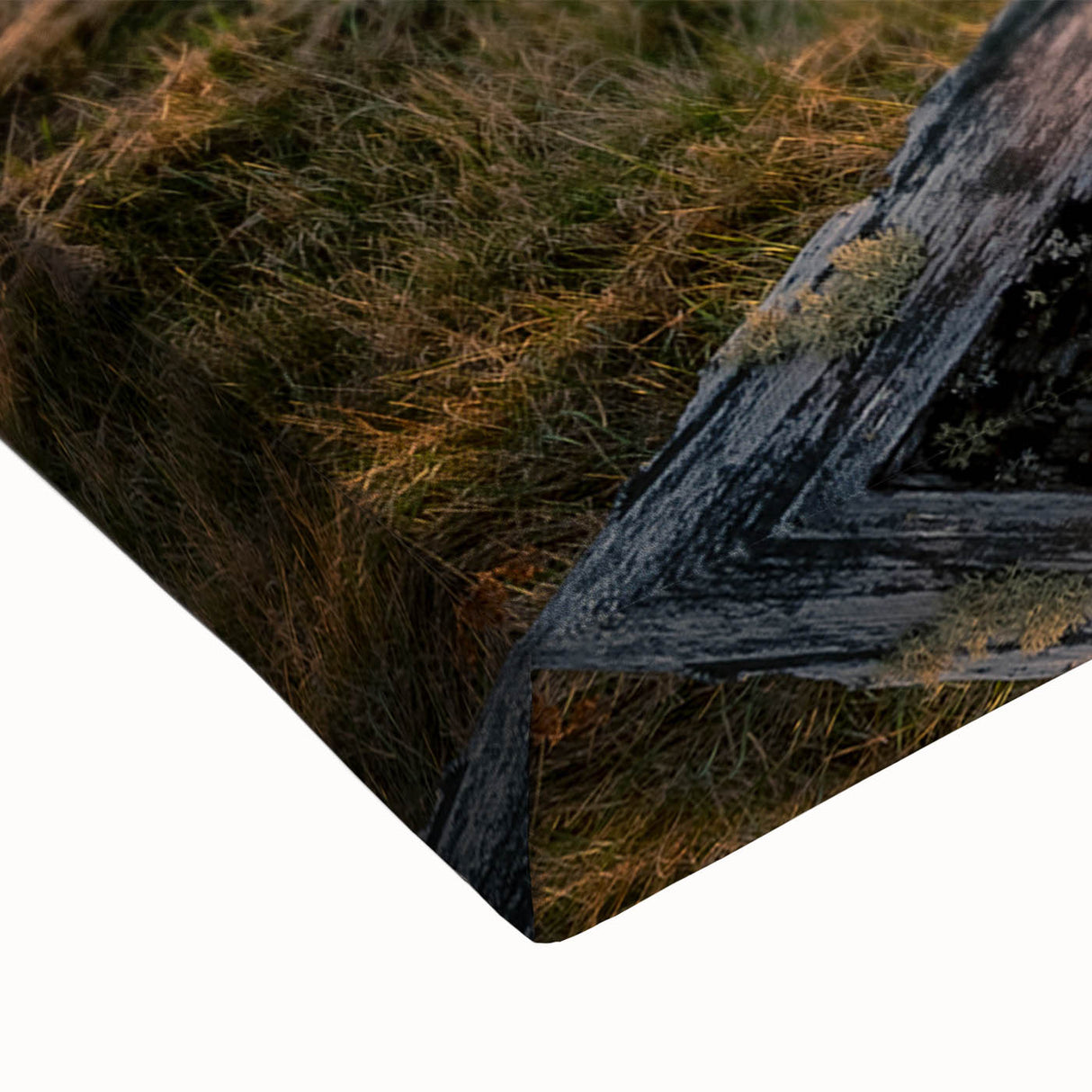 Large art of Adirondack landscape in black and white on stretched canvas, suitable for bedroom decor.