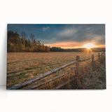Black and white photograph of Adirondack scenery on stretched canvas, ideal for kitchen wall art or bedroom.