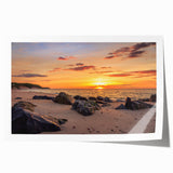 Rolled print of Long Island scenery with floral designs in soft pastel shades, suitable for art wall dining room.