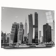 Acrylic print of the Chrysler Building in monochrome shades, suited for modern bedroom or dining room decor.
