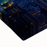 Large art of the NYC skyline in black and white on stretched canvas, suitable for bedroom wall decor.