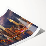 Extra large wall art featuring line art flowers in muted tones on a rolled canvas, ideal for large living room decor.