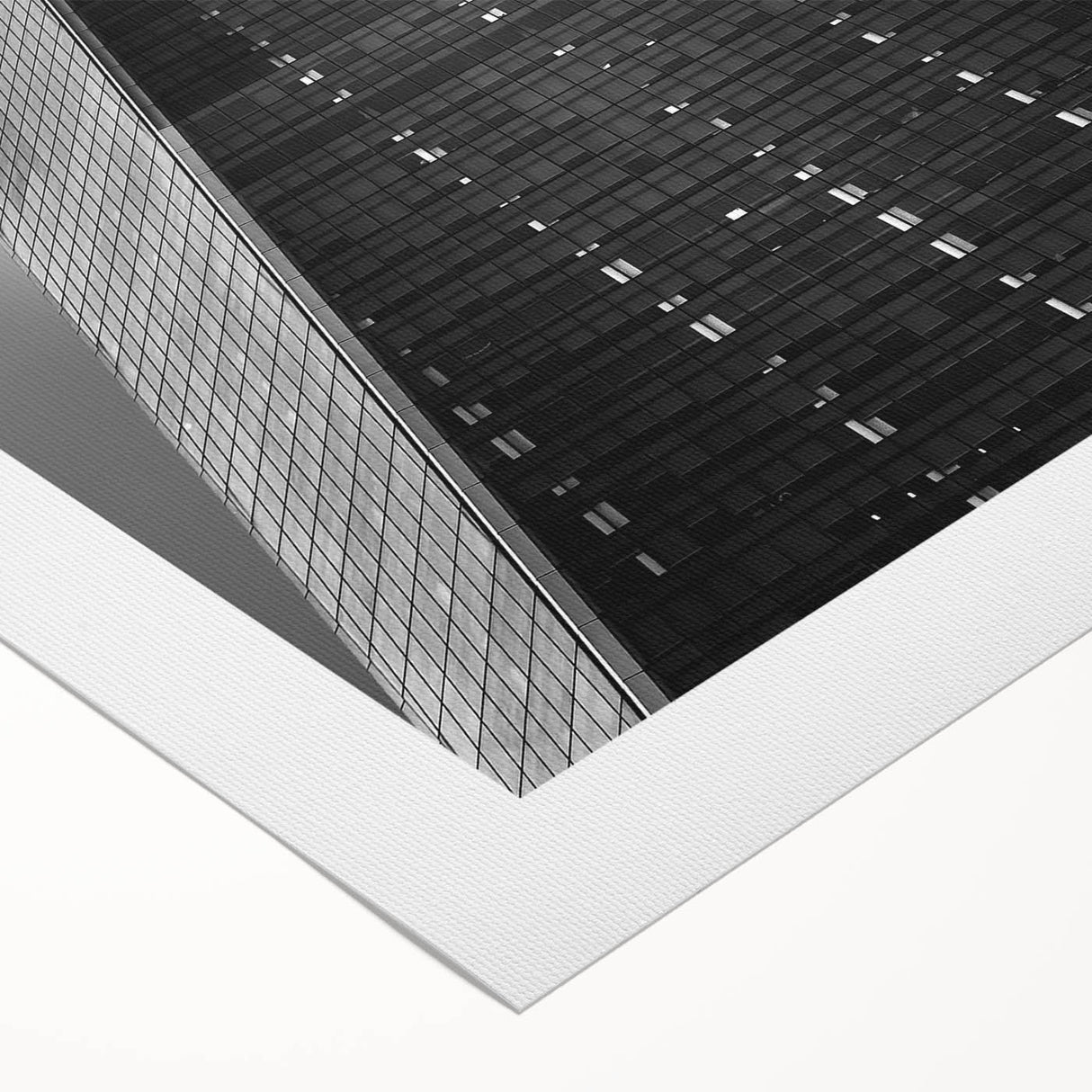 Art deco poster of NYC with Trade Center, in monochrome shades on rolled canvas, ideal for dining room wall art.