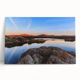 Black and white stretched canvas of Oklahoma scenery, ideal for kitchen wall art or bedroom ambiance.