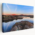 Large art depicting an Oklahoma landscape in muted earth tones on a stretched canvas, suitable for kitchen wall art.