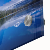 Large abstract depiction of Oregon's Mount Hood in muted earth tones on acrylic glass, ideal for dining room art.