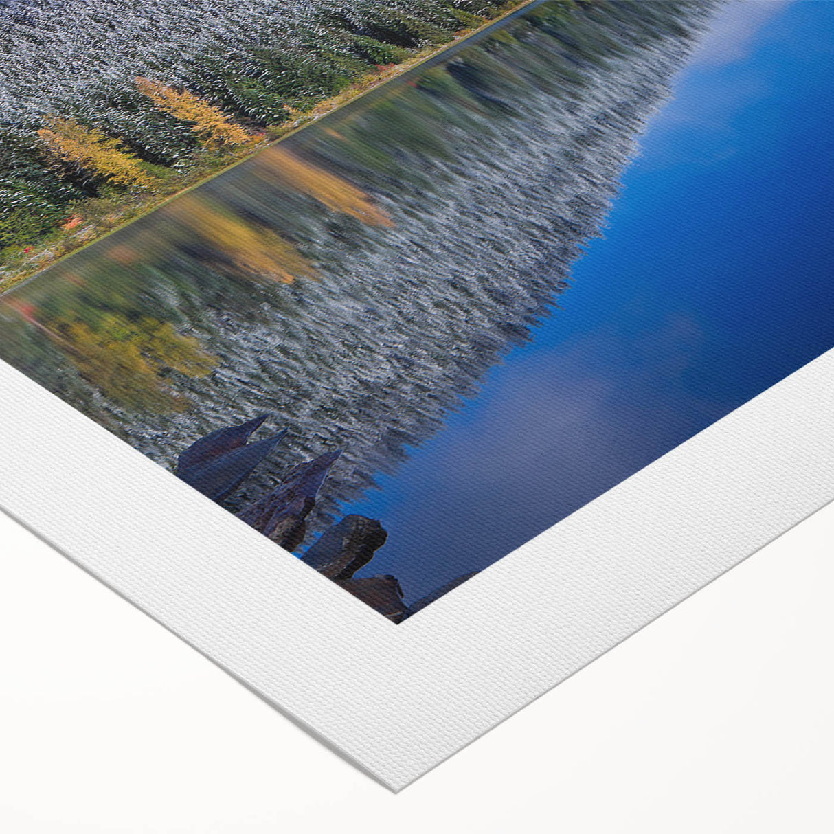 Art deco poster of Mount Hood in Oregon, featuring muted earth tones on rolled canvas, ideal for dining room decor.