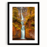 Extra large abstract art print of Multnomah Falls in Oregon.