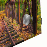 Large abstract wall art featuring Pennsylvania scenery in mid-century modernist style on acrylic.