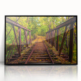 Large abstract wall art depicting a Pennsylvania scenery in muted earth tones on a framed acrylic.