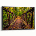 Black and white framed canvas of a vintage Pennsylvania landscape, ideal for bedroom wall decor.