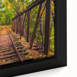 Extra large framed canvas featuring a textured depiction of the Pennsylvania scenery in black with colorful accents.