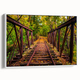 Vintage poster art of Pennsylvania scenery on framed canvas, featuring colorful art in extra large size.