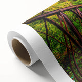 Art deco poster of Pennsylvania scenery in pastel shades on rolled canvas, ideal for nursery wall art.